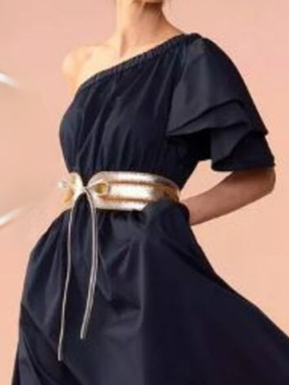 Cynthia Rowley Metallic Vegan Leather Belt - Picture 9 of 13
